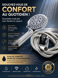 Douchette multi-jets chromée avec flexible et support - vue principale